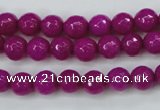 CCN2295 15.5 inches 8mm faceted round candy jade beads wholesale