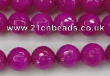 CCN2298 15.5 inches 14mm faceted round candy jade beads wholesale