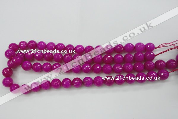 CCN2298 15.5 inches 14mm faceted round candy jade beads wholesale