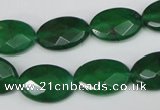 CCN230 15.5 inches 12*18mm faceted oval candy jade beads