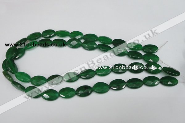 CCN230 15.5 inches 12*18mm faceted oval candy jade beads