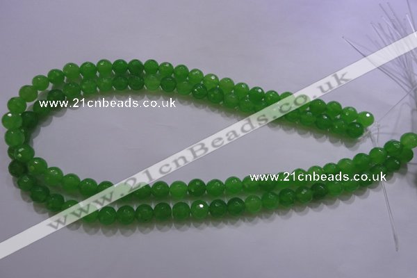 CCN2300 15.5 inches 8mm faceted round candy jade beads wholesale