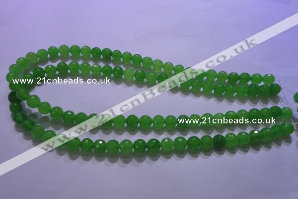 CCN2301 15.5 inches 10mm faceted round candy jade beads wholesale