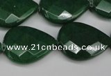 CCN2332 15.5 inches 18*25mm faceted flat teardrop candy jade beads