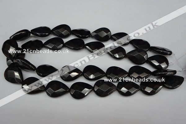 CCN2336 15.5 inches 18*25mm faceted flat teardrop candy jade beads