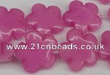 CCN2341 15.5 inches 20mm carved flower candy jade beads wholesale