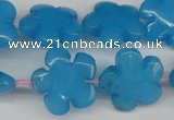 CCN2348 15.5 inches 20mm carved flower candy jade beads wholesale