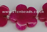 CCN2352 15.5 inches 30mm carved flower candy jade beads wholesale