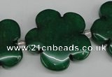 CCN2357 15.5 inches 30mm carved flower candy jade beads wholesale