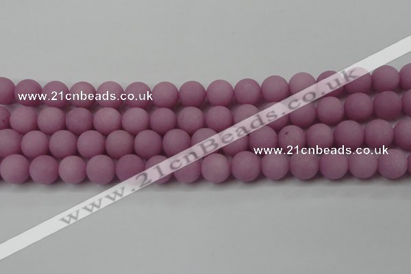 CCN2403 15.5 inches 4mm round matte candy jade beads wholesale