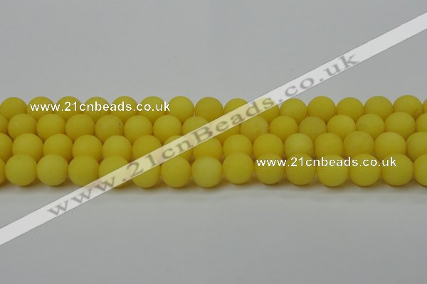 CCN2408 15.5 inches 4mm round matte candy jade beads wholesale