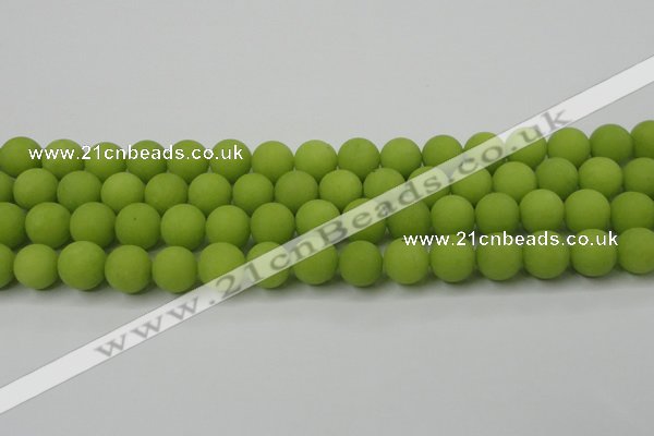 CCN2409 15.5 inches 4mm round matte candy jade beads wholesale