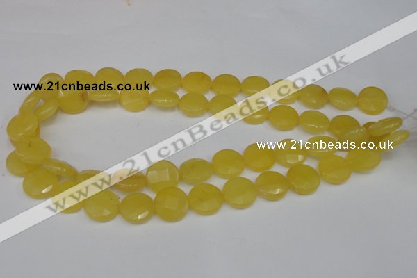 CCN241 15.5 inches 15mm faceted coin candy jade beads wholesale