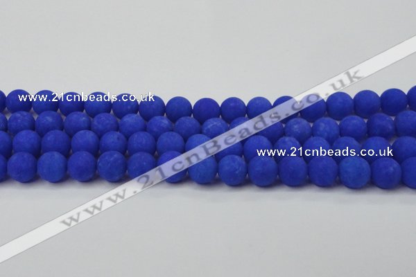 CCN2413 15.5 inches 4mm round matte candy jade beads wholesale