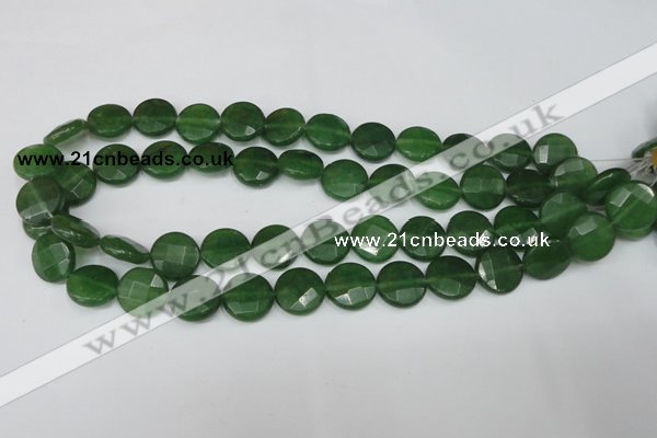 CCN242 15.5 inches 15mm faceted coin candy jade beads wholesale