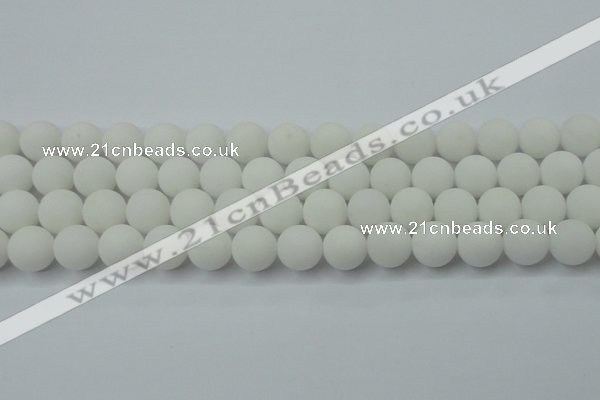 CCN2420 15.5 inches 6mm round matte candy jade beads wholesale