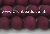 CCN2425 15.5 inches 6mm round matte candy jade beads wholesale