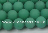 CCN2430 15.5 inches 6mm round matte candy jade beads wholesale