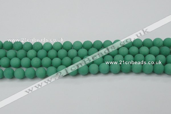 CCN2430 15.5 inches 6mm round matte candy jade beads wholesale