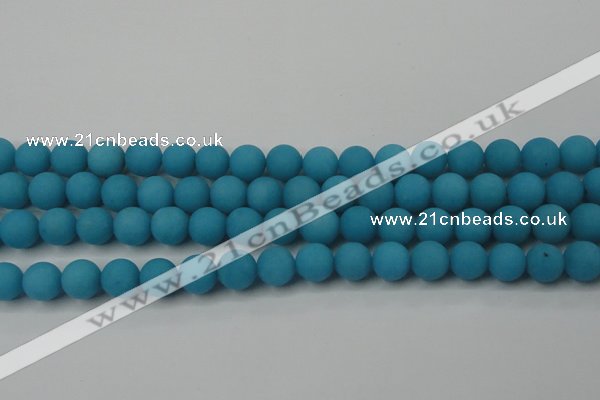 CCN2431 15.5 inches 6mm round matte candy jade beads wholesale