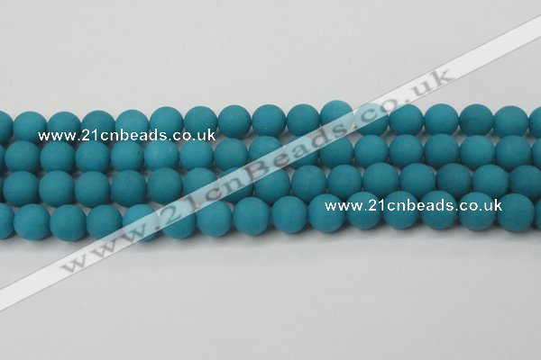 CCN2432 15.5 inches 6mm round matte candy jade beads wholesale