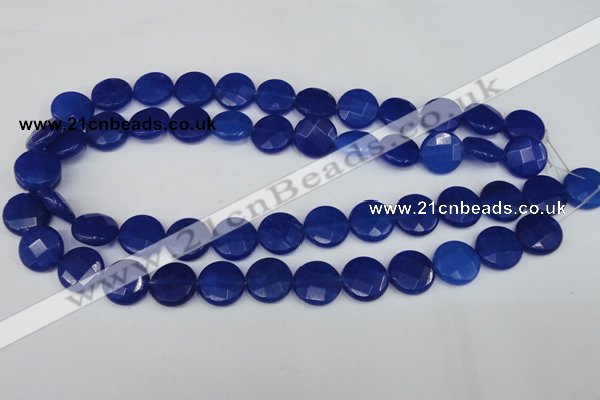 CCN244 15.5 inches 15mm faceted coin candy jade beads wholesale