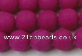 CCN2444 15.5 inches 8mm round matte candy jade beads wholesale