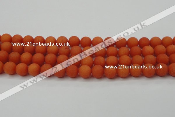 CCN2447 15.5 inches 8mm round matte candy jade beads wholesale