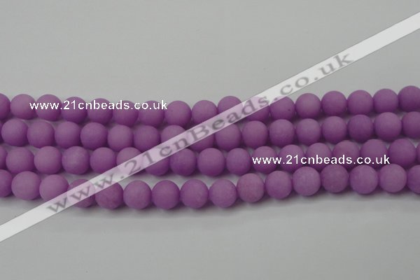 CCN2462 15.5 inches 10mm round matte candy jade beads wholesale