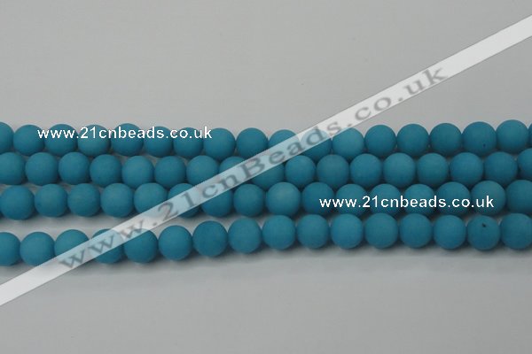 CCN2491 15.5 inches 12mm round matte candy jade beads wholesale