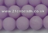 CCN2501 15.5 inches 14mm round matte candy jade beads wholesale