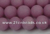 CCN2503 15.5 inches 14mm round matte candy jade beads wholesale