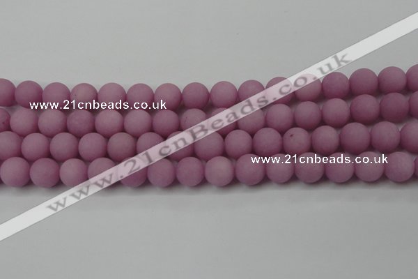 CCN2503 15.5 inches 14mm round matte candy jade beads wholesale