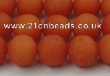 CCN2507 15.5 inches 14mm round matte candy jade beads wholesale