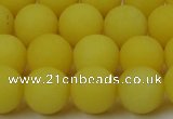 CCN2508 15.5 inches 14mm round matte candy jade beads wholesale