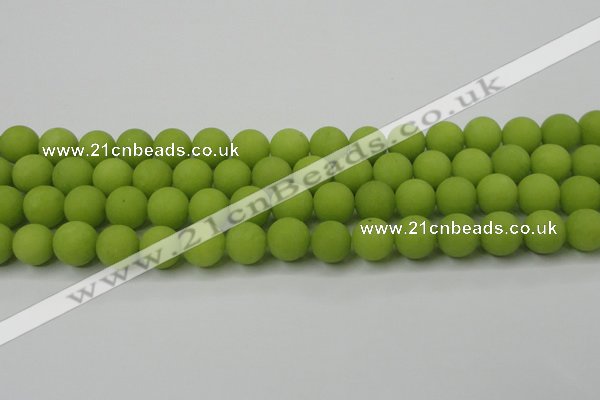 CCN2509 15.5 inches 14mm round matte candy jade beads wholesale