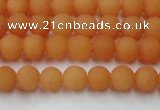 CCN2515 15.5 inches 4mm round matte candy jade beads wholesale