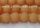 CCN2518 15.5 inches 10mm round matte candy jade beads wholesale