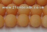 CCN2520 15.5 inches 14mm round matte candy jade beads wholesale