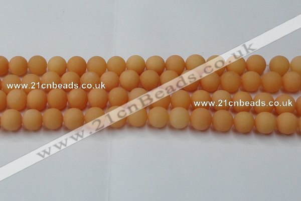 CCN2520 15.5 inches 14mm round matte candy jade beads wholesale