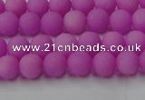 CCN2522 15.5 inches 4mm round matte candy jade beads wholesale