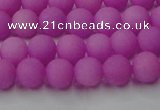 CCN2523 15.5 inches 6mm round matte candy jade beads wholesale