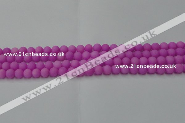 CCN2523 15.5 inches 6mm round matte candy jade beads wholesale