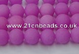 CCN2524 15.5 inches 8mm round matte candy jade beads wholesale