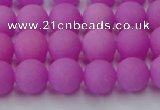 CCN2525 15.5 inches 10mm round matte candy jade beads wholesale