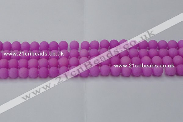 CCN2525 15.5 inches 10mm round matte candy jade beads wholesale