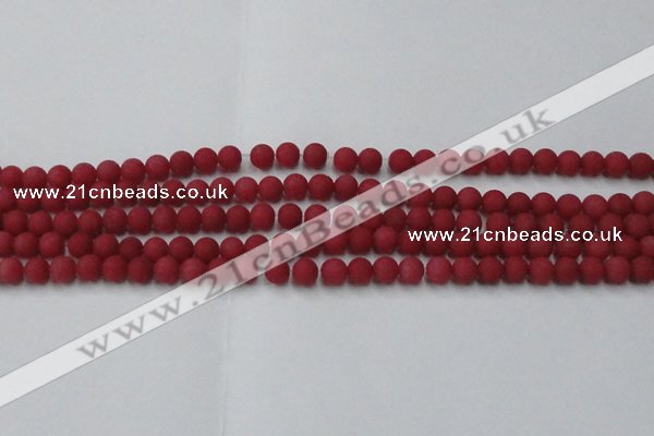 CCN2529 15.5 inches 4mm round matte candy jade beads wholesale