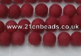 CCN2530 15.5 inches 6mm round matte candy jade beads wholesale