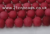 CCN2531 15.5 inches 8mm round matte candy jade beads wholesale