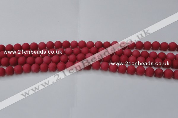 CCN2531 15.5 inches 8mm round matte candy jade beads wholesale